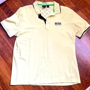 Light green/ yellow Hugo Boss Polo Medium